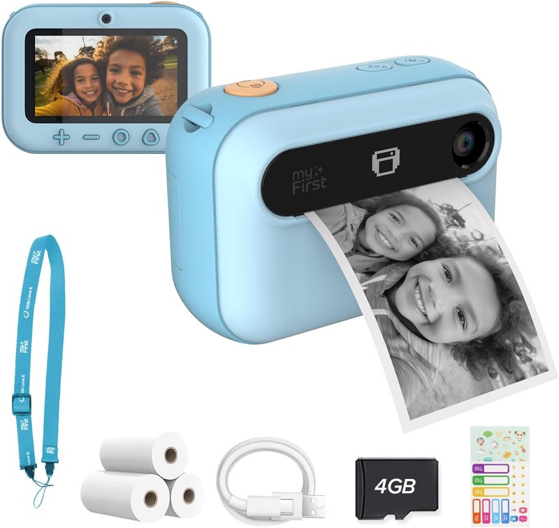 My First New Camera Insta 20 - Instant Print Digital Camera for Kids with 16MP Photos 1080P, 4-12 Years Old boy Gift Ideas, Thermal Printing No Ink, Support Micro SD Card (Blue) - Image 1